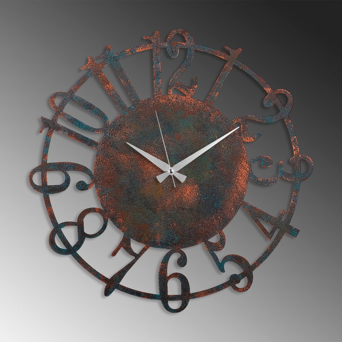 Wallity Reloj de pared decorativo de metal Multicolor